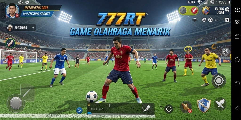 Screenshot gameplay 777RT menampilkan pertandingan olahraga seru.