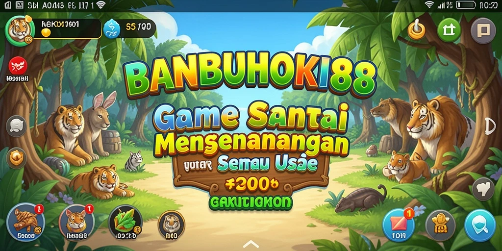 Tampilan gameplay BANBUHOKI88 yang penuh warna dan menarik.
