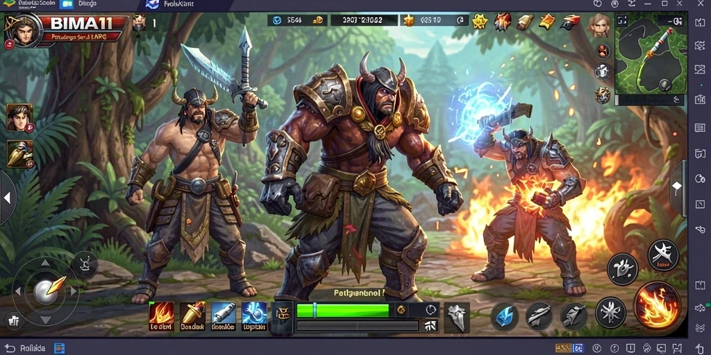 Tampilan gameplay seru di dunia ARPG BIMA11.