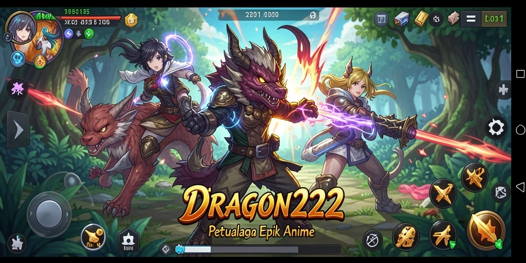 Gameplay seru dengan pertarungan karakter anime.