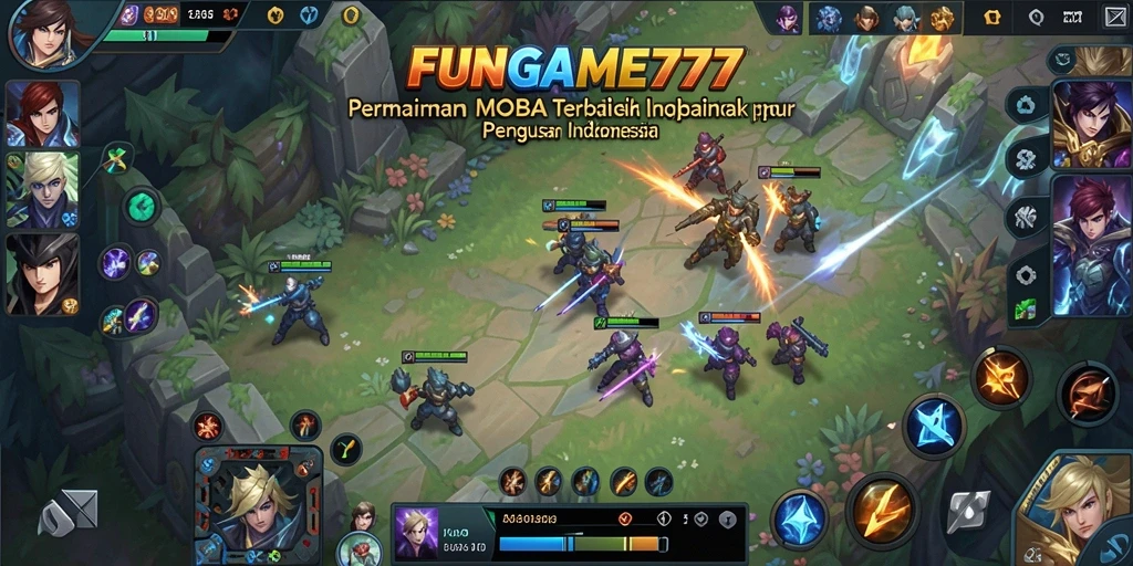 Tampilan screenshot gameplay menarik FUNGame777 dengan pertarungan seru.