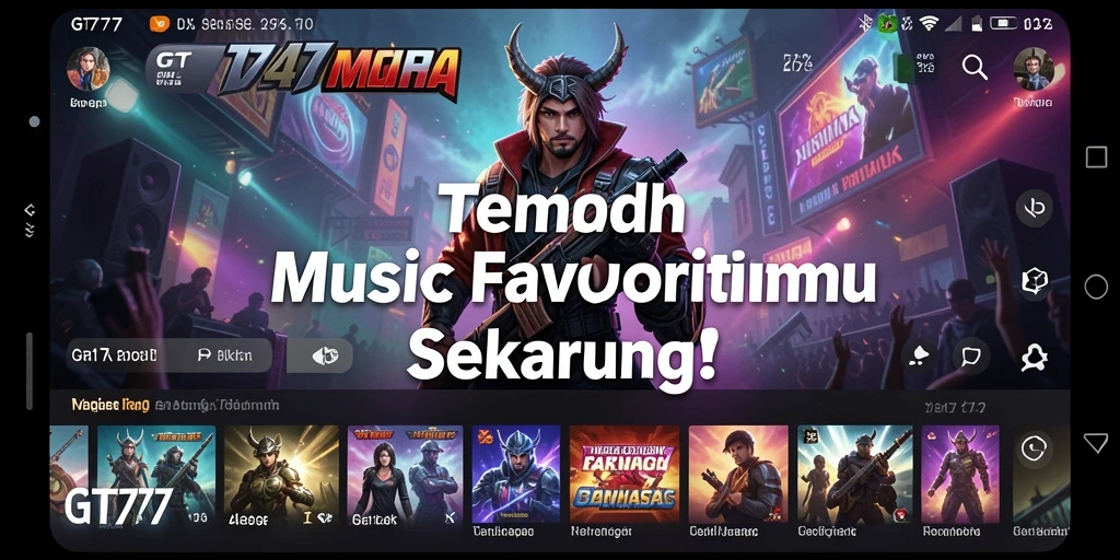 Screenshot gameplay GT777 yang menunjukkan aksi menyenangkan dalam permainan musik.