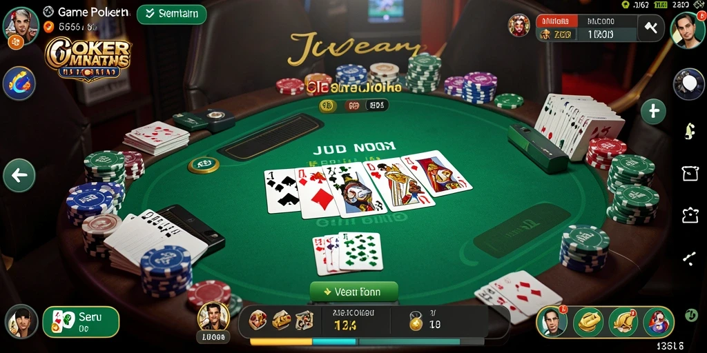 Screenshot utama JJ62 menampilkan gameplay poker yang seru dan penuh tantangan.