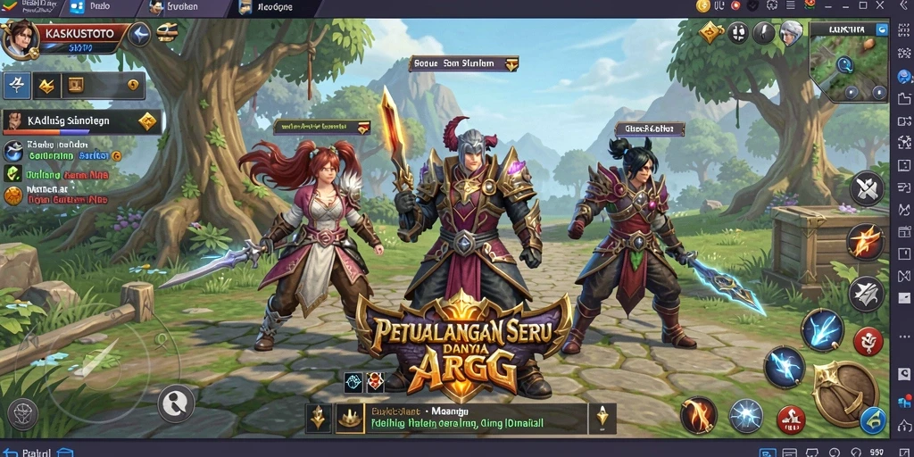 Screenshot gameplay menarik dari KASKUSTOTO dengan aksi petualangan ARPG.