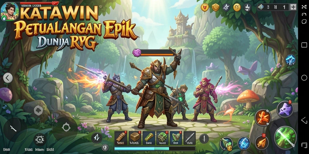 Gameplay RPG KATAWIN menunjukkan pertarungan yang seru dan grafis yang menakjubkan.