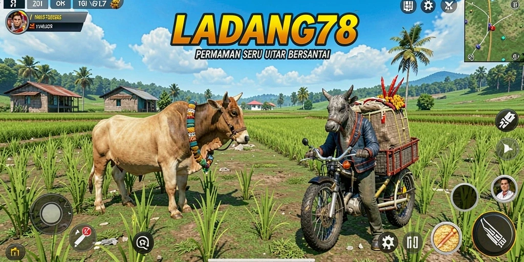 Tampilan gameplay LADANG78 yang seru dan penuh warna.