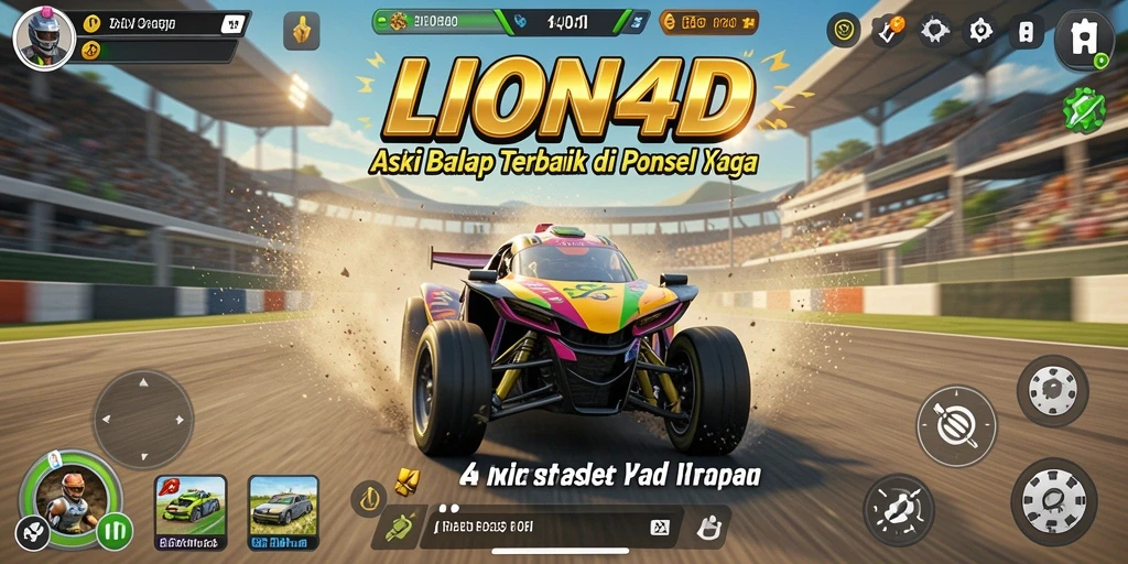 Gameplay balapan seru di LION4D dengan grafik menakjubkan.