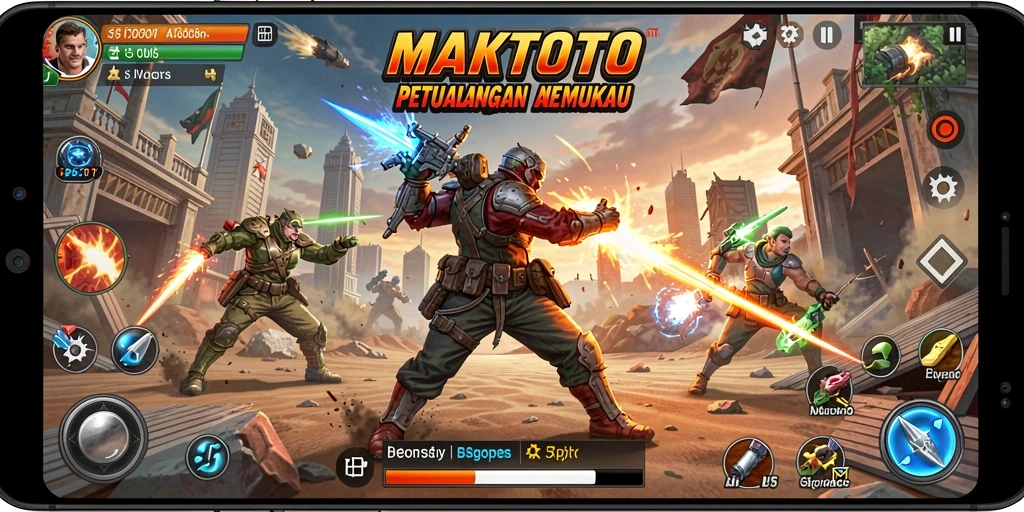Tampilan gameplay MAKTOTO yang memukau dan penuh aksi.