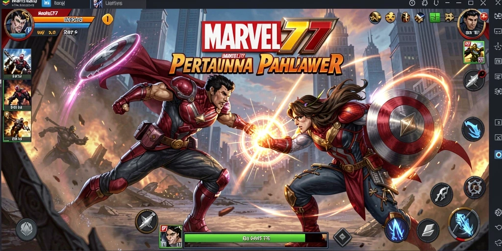 Screenshot utama game Fighting menampilkan aksi pertarungan yang intens.