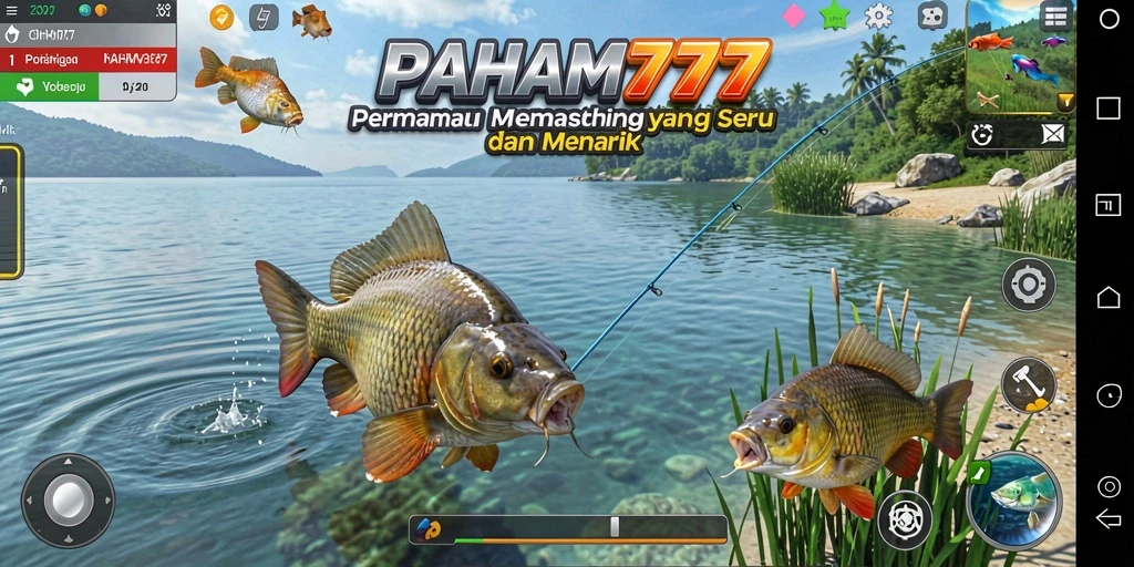 Tampilan gameplay PAHAM777 dengan aksi memancing yang mendebarkan.