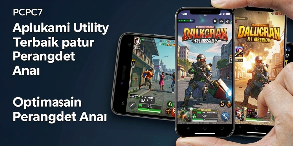 Screenshot utama PCPC7 yang menunjukkan antarmuka aplikasi Utility yang menarik.