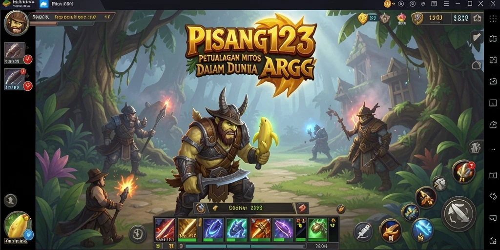 Tangkapan layar utama PISANG123 menampilkan aksi seru di dunia ARPG.