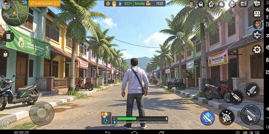 Tampilan gameplay menarik di QQ1221 yang menampilkan interaksi karakter.