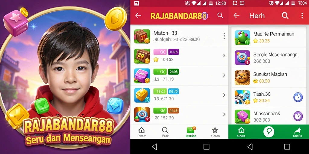 Screenshot gameplay RAJABANDAR88 dengan kombinasi match-3 yang menarik.