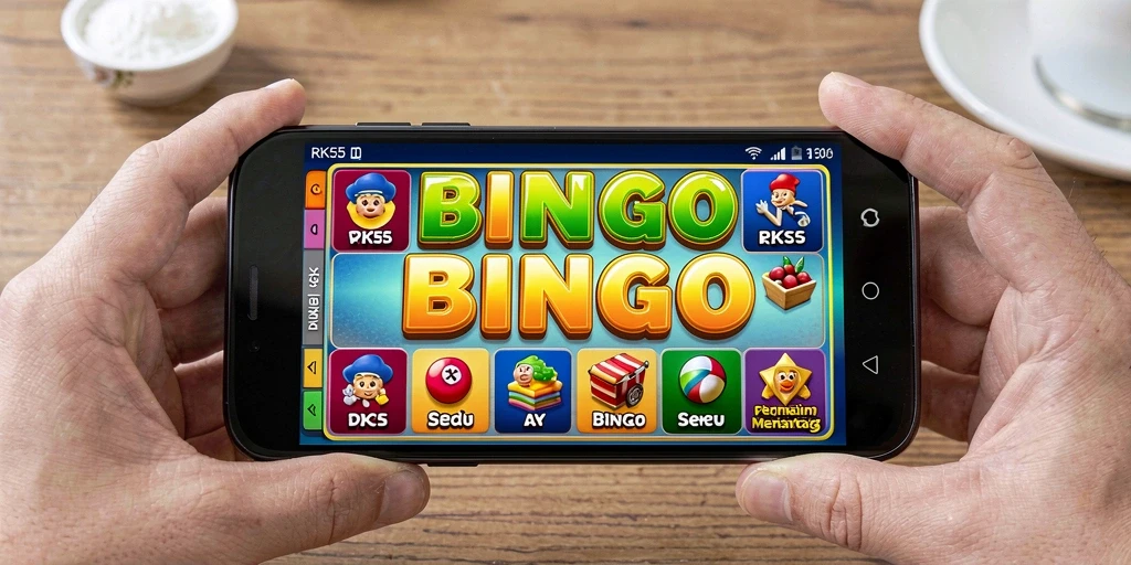 Tampilan gameplay Bingo RK55 dengan suasana yang menggembirakan.