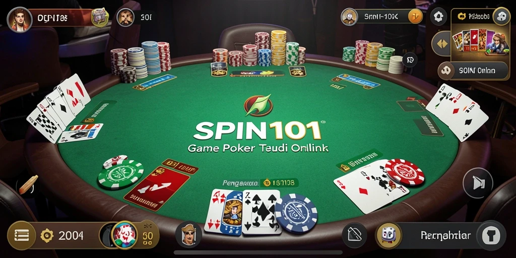 Tampilan gameplay poker yang menarik di SPIN101.