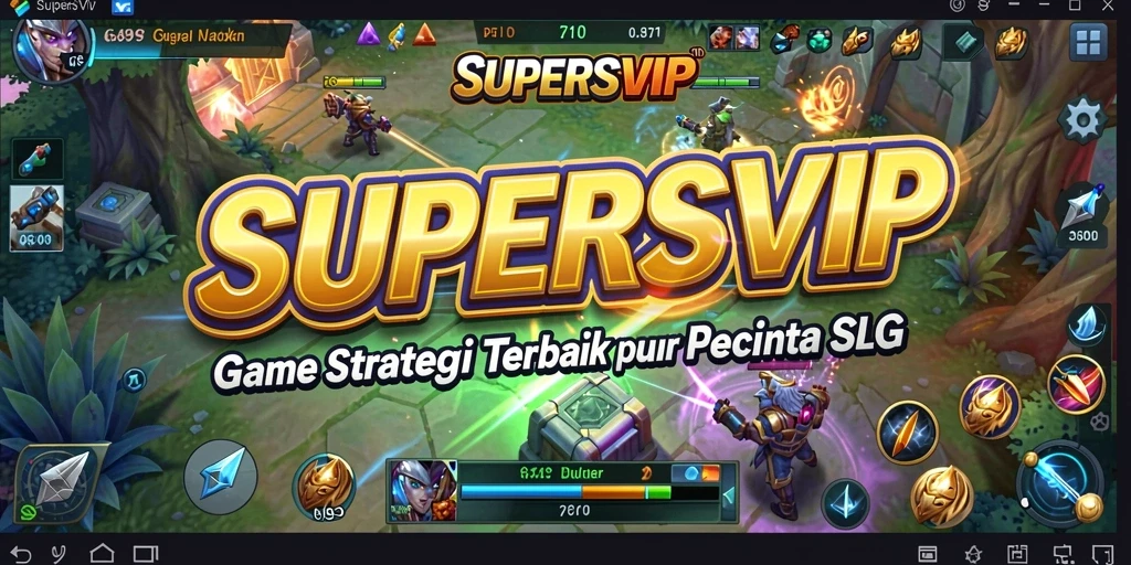 Screenshot gameplay SUPERSVIP dengan aksi strategi yang intens.