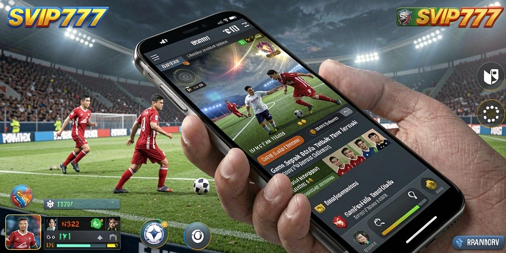 Gameplay menarik dalam SVIP777 yang menunjukkan aksi sepak bola.