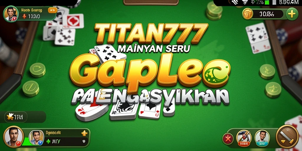Tampilan gameplay Gaple yang seru dan interaktif di TITAN777.