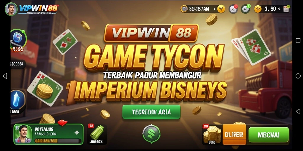 Tampilan gameplay VIPWIN88 yang menampilkan proses pembangunan bisnis.