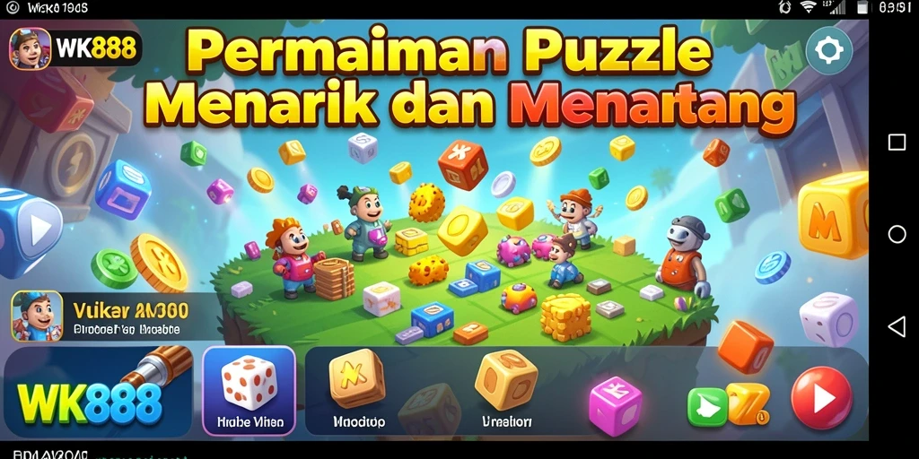 Tampilan gameplay puzzle yang menarik dari WK888.